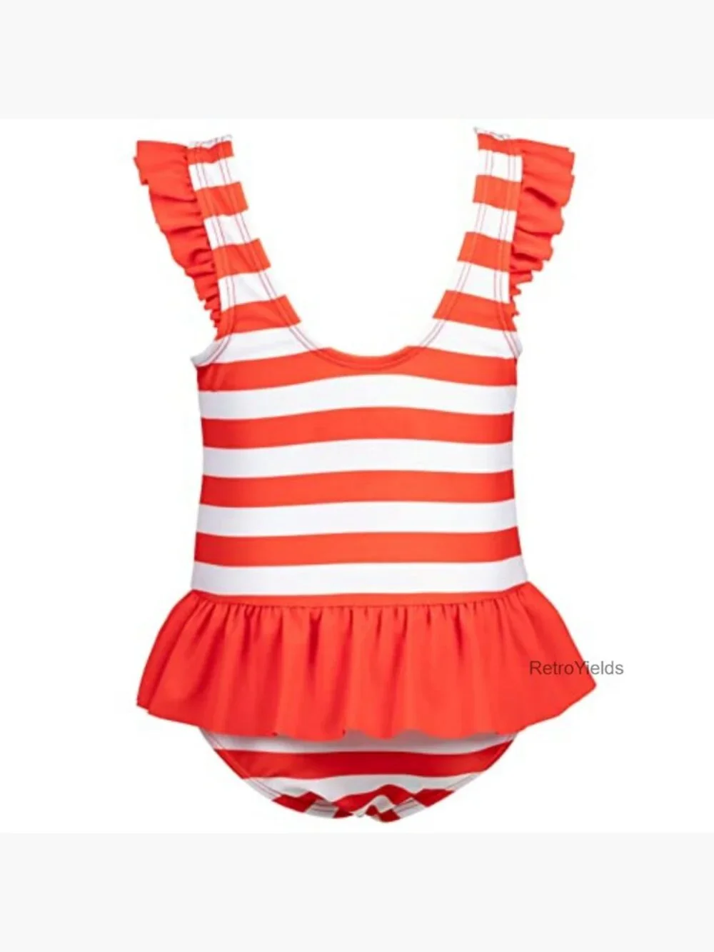Toddler Girls Elmo One-Piece Swimsuit with Attached Tutu UPF 50+